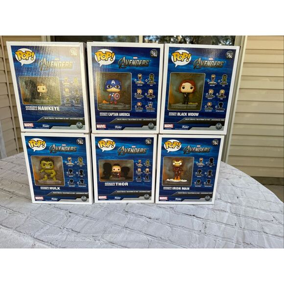 Funko Pop Deluxe Marvel Avengers Assemble Figures Complete Set Of 6 NEW - Picture 8 of 15